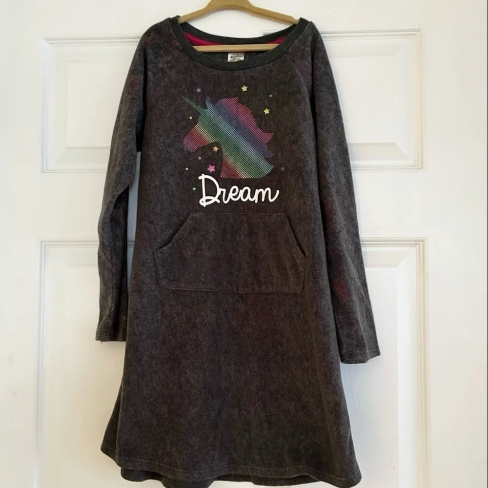 MAKER’S MARK Unicorn Dream Fleece Sleep Lounger Dress